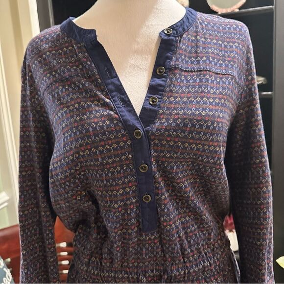 Eddie Bauer Blue Henley Dress Size Small - Picture 3 of 12